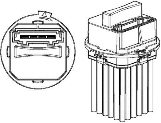 Régulateur, pulseur d'air habitacle MAHLE Aftermarket ref. ABR 40 000P