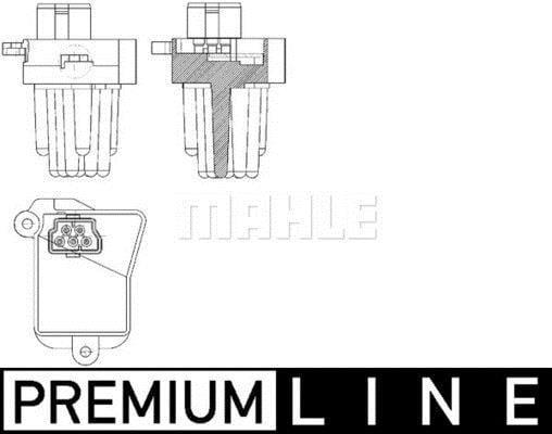 Régulateur, pulseur d'air habitacle (Élément de commande, chauffage/ventilation) MAHLE Aftermarket ref. ABR 41 000P