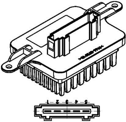Régulateur, pulseur d'air habitacle (Élément de commande, chauffage/ventilation) MAHLE Aftermarket ref. ABR 59 000P