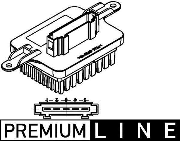 Régulateur, pulseur d'air habitacle (Élément de commande, chauffage/ventilation) MAHLE Aftermarket ref. ABR 59 000P