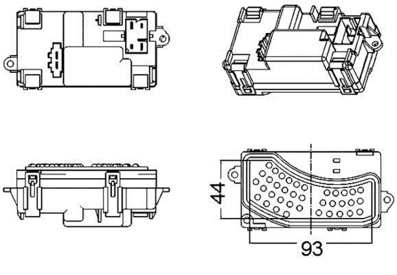 Régulateur, pulseur d'air habitacle (Élément de commande, chauffage/ventilation) MAHLE Aftermarket ref. ABR 5 000S