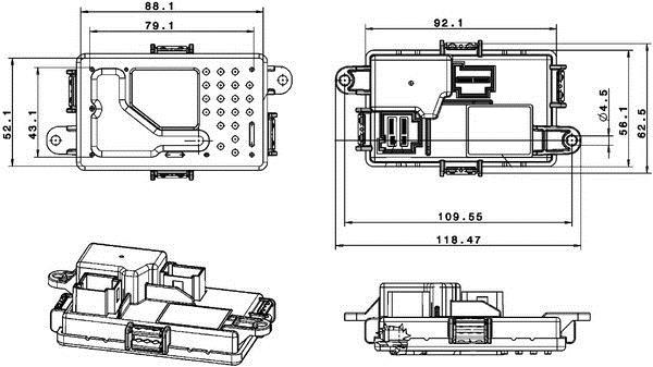 Régulateur, pulseur d'air habitacle (Élément de commande, chauffage/ventilation) MAHLE Aftermarket ref. ABR 67 000P