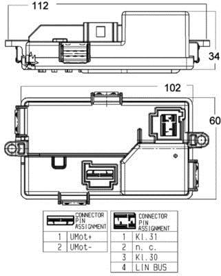 Régulateur, pulseur d'air habitacle (Élément de commande, chauffage/ventilation) MAHLE Aftermarket ref. ABR 68 000P