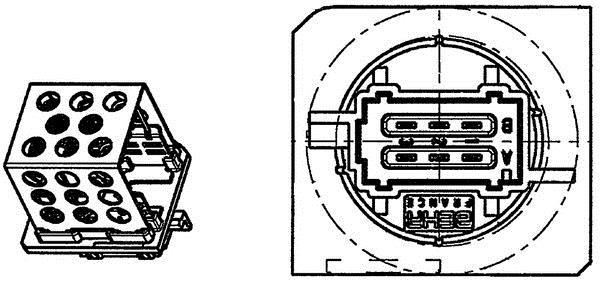 Résistance, pulseur d'air habitacle (Élément de commande, chauffage/ventilation) MAHLE Aftermarket ABR 91 000P