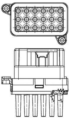 Régulateur, pulseur d'air habitacle (Élément de commande, chauffage/ventilation) MAHLE Aftermarket ref. ABR 95 000P