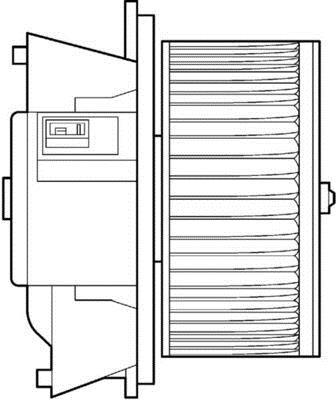 Pulseur d'air habitacle (Ventilateur habitacle) MAHLE Aftermarket ref. AB 107 000P