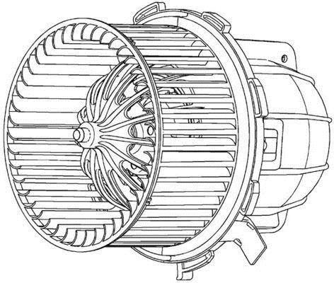 Pulseur d'air habitacle (Ventilateur habitacle) MAHLE Aftermarket ref. AB 114 000P