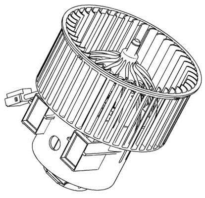 Pulseur d'air habitacle (Ventilateur habitacle) MAHLE Aftermarket ref. AB 116 000P
