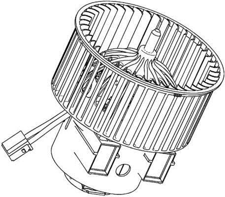 Pulseur d'air habitacle (Ventilateur habitacle) MAHLE Aftermarket ref. AB 117 000P