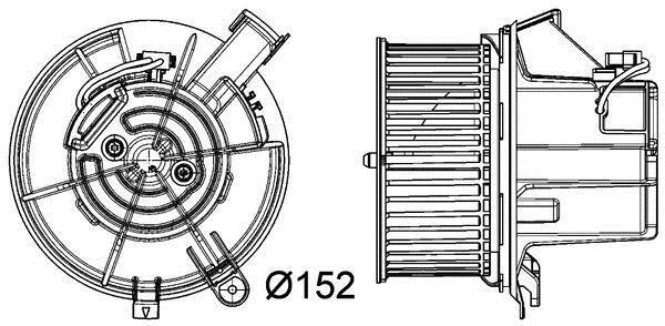 Pulseur d'air habitacle (Ventilateur habitacle) MAHLE Aftermarket AB 119 000P