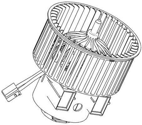 Pulseur d'air habitacle (Ventilateur habitacle) MAHLE Aftermarket ref. AB 121 000P