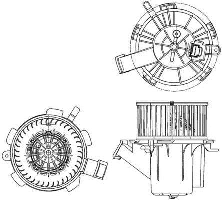 Pulseur d'air habitacle (Ventilateur habitacle) MAHLE Aftermarket ref. AB 132 000P