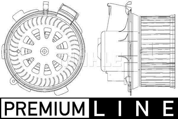 Pulseur d'air habitacle (Ventilateur habitacle) MAHLE Aftermarket AB 138 000P