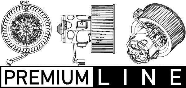 Pulseur d'air habitacle (Ventilateur habitacle) MAHLE Aftermarket ref. AB 151 000P