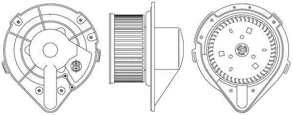 Pulseur d'air habitacle (Ventilateur habitacle) MAHLE Aftermarket ref. AB 172 000S