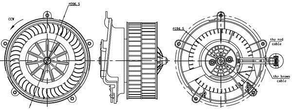 Pulseur d'air habitacle (Ventilateur habitacle) MAHLE Aftermarket ref. AB 17 000S