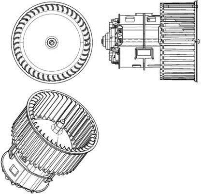 Pulseur d'air habitacle (Ventilateur habitacle) MAHLE Aftermarket ref. AB 182 000P