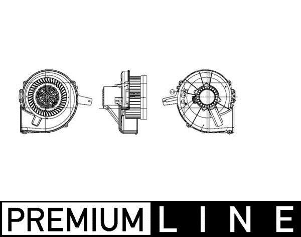 Pulseur d'air habitacle (Ventilateur habitacle) MAHLE Aftermarket ref. AB 19 000P