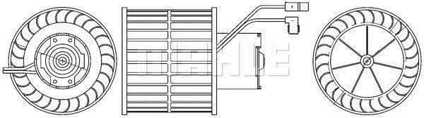 Pulseur d'air habitacle (Ventilateur habitacle) MAHLE Aftermarket ref. AB 1 000S