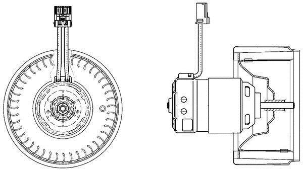 Pulseur d'air habitacle (Ventilateur habitacle) MAHLE Aftermarket ref. AB 22 000P