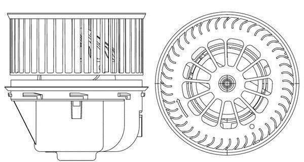 Pulseur d'air habitacle (Ventilateur habitacle) MAHLE Aftermarket ref. AB 264 000P