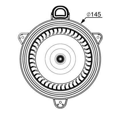 Pulseur d'air habitacle (Ventilateur habitacle) MAHLE Aftermarket ref. AB 267 000P