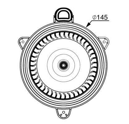 Pulseur d'air habitacle (Ventilateur habitacle) MAHLE Aftermarket ref. AB 268 000P