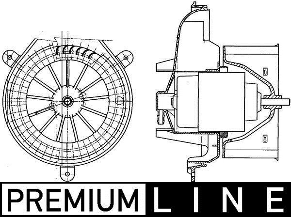 Pulseur d'air habitacle (Ventilateur habitacle) MAHLE Aftermarket ref. AB 269 000P