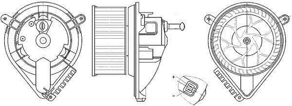 Pulseur d'air habitacle (Ventilateur habitacle) MAHLE Aftermarket ref. AB 271 000S