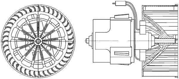 Pulseur d'air habitacle (Ventilateur habitacle) MAHLE Aftermarket ref. AB 30 000P