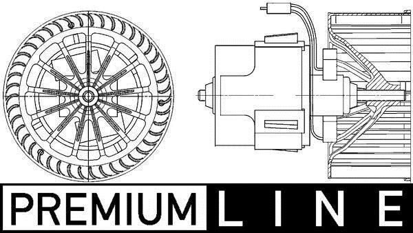 Pulseur d'air habitacle (Ventilateur habitacle) MAHLE Aftermarket ref. AB 30 000P