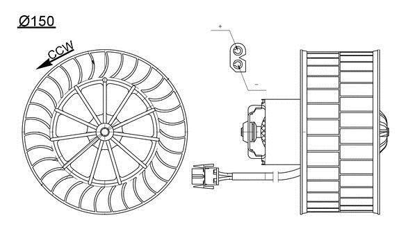 Ventilador habitáculo MAHLE Aftermarket ref. AB 44 000S