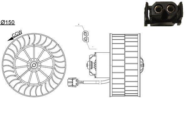 Ventilador habitáculo MAHLE Aftermarket ref. AB 44 000S