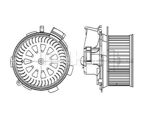 Pulseur d'air habitacle (Ventilateur habitacle) MAHLE Aftermarket ref. AB 45 000P
