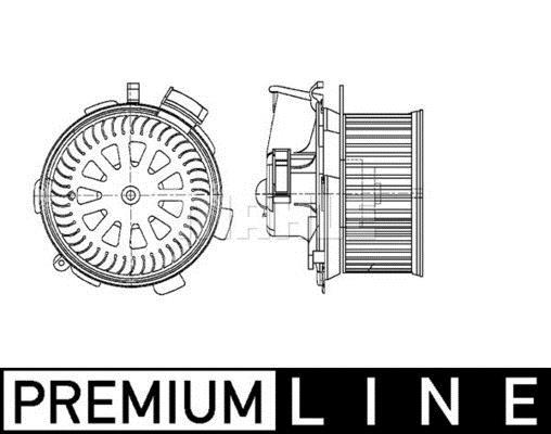Pulseur d'air habitacle (Ventilateur habitacle) MAHLE Aftermarket ref. AB 45 000P