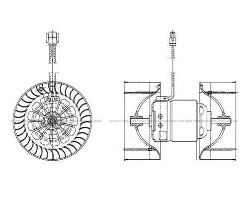 Pulseur d'air habitacle (Ventilateur habitacle) MAHLE Aftermarket ref. AB 55 000P