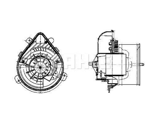 Pulseur d'air habitacle (Ventilateur habitacle) MAHLE Aftermarket ref. AB 57 000P