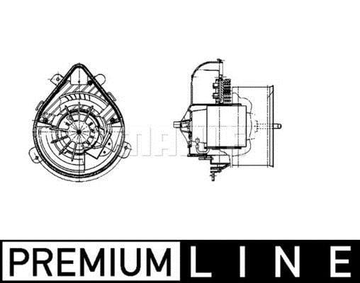 Pulseur d'air habitacle (Ventilateur habitacle) MAHLE Aftermarket ref. AB 57 000P
