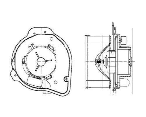 Pulseur d'air habitacle (Ventilateur habitacle) MAHLE Aftermarket AB 58 000P