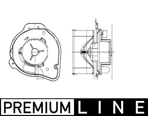 Pulseur d'air habitacle (Ventilateur habitacle) MAHLE Aftermarket AB 58 000P
