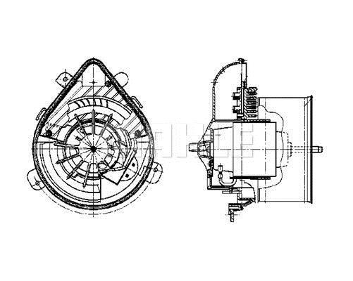 Pulseur d'air habitacle (Ventilateur habitacle) MAHLE Aftermarket ref. AB 64 000P