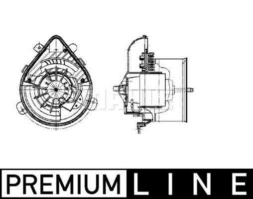 Pulseur d'air habitacle (Ventilateur habitacle) MAHLE Aftermarket ref. AB 64 000P
