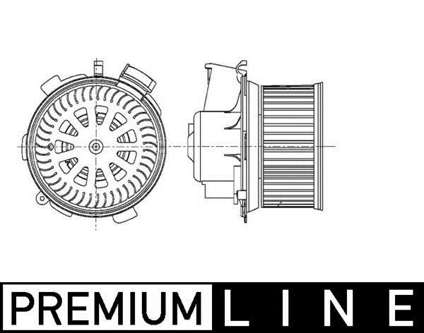 Pulseur d'air habitacle (Ventilateur habitacle) MAHLE Aftermarket ref. AB 66 000P
