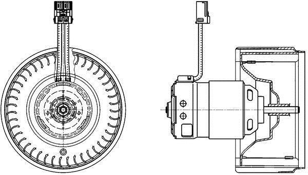Pulseur d'air habitacle (Ventilateur habitacle) MAHLE Aftermarket ref. AB 71 000P