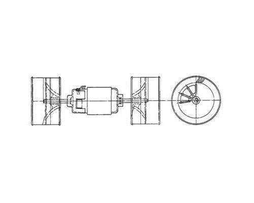 Pulseur d'air habitacle (Ventilateur habitacle) MAHLE Aftermarket ref. AB 76 000P