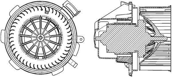 Pulseur d'air habitacle (Ventilateur habitacle) MAHLE Aftermarket ref. AB 88 000P