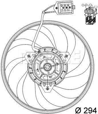 Ventilateur, condenseur de climatisation MAHLE Aftermarket ref. ACF 22 000P