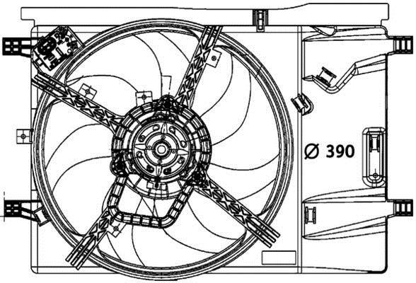 Ventilateur, condenseur de climatisation MAHLE Aftermarket ACF 37 000P