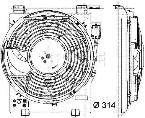 Ventilateur, condenseur de climatisation MAHLE Aftermarket ACF 3 000P