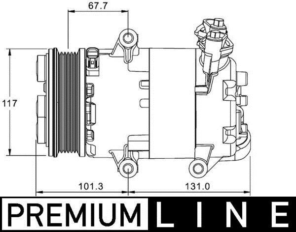Compresseur, climatisation MAHLE Aftermarket ref. ACP 1330 000P